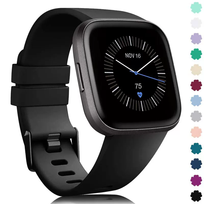Suitable for Fitbit Versa2 color buckle silicone strap Versa/Versa Lite