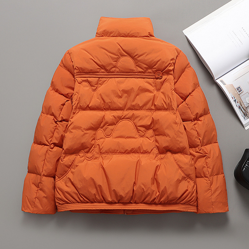 24 Dongpuyuan cuello ligero chaqueta de plumón para mujeres corto 2024 nuevo estilo coreano chaqueta de plumón blanco image 4