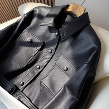 宋佳同款真皮皮衣女短款2025春新款收腰显瘦绵羊皮夹克外套机车服