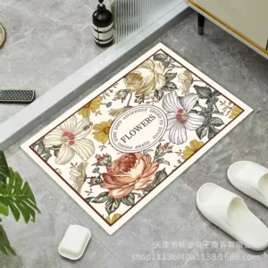 Yeni gül hamam matı, diatom palçıq udan, hamam qapısı, sürüşməyən xalça