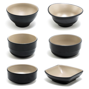 Small bowl of melamine imitation porcelain Japanese restaurant commercial plastic soup bowl rice bowl hot pot restaurant barbecue dip bowl seasoning Bowl
