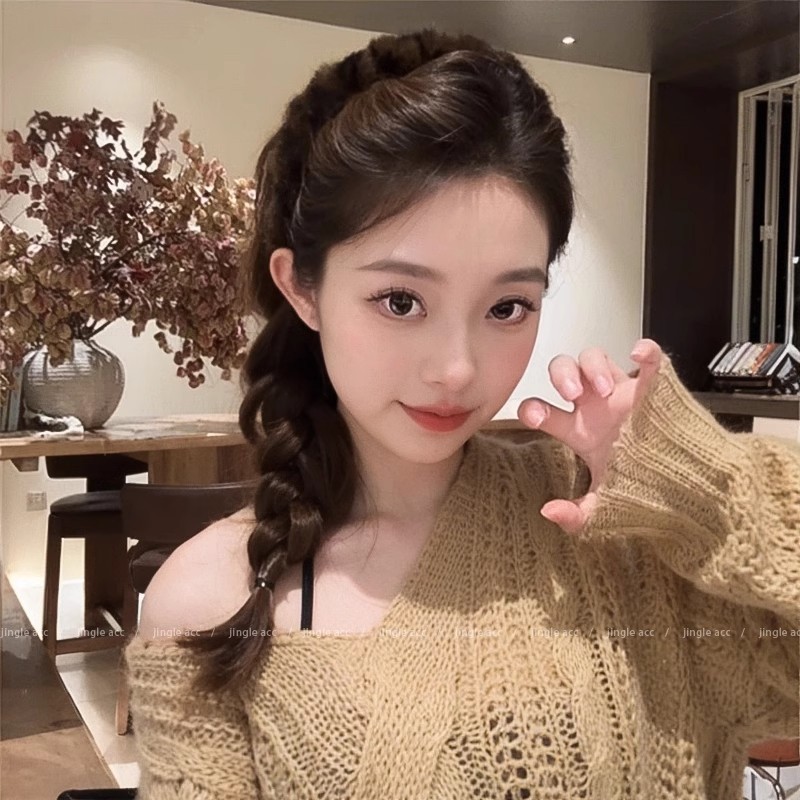 Retro estampado de leopardo coreano alto cráneo otoño invierno tocado de lavado de cara maquillaje pellizco pinza de pelo antideslizante tocado de mujer