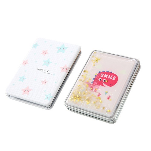 Creative Portable Folding Small Mirror Cartoon Makeup Mirror Internet Celebrity Young Girl Travel Small Mirror