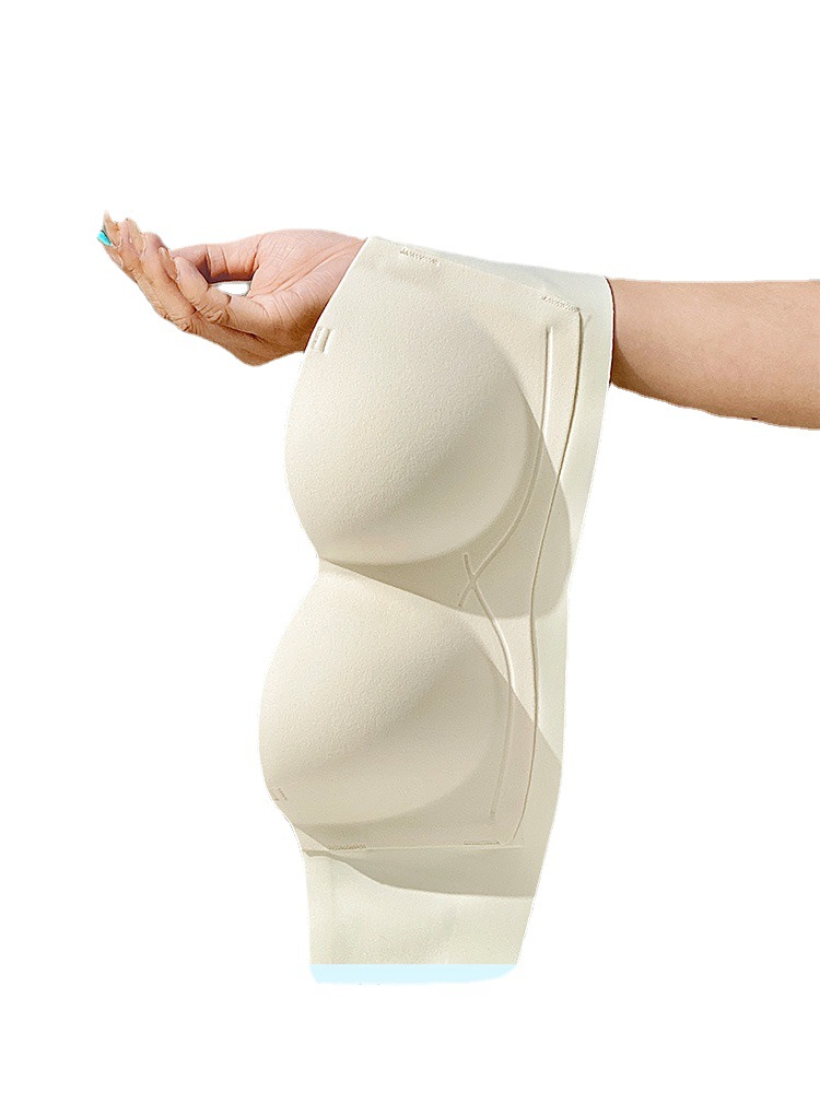 Ropa interior sin tirantes antideslizante de las mujeres push-up pequeño pecho verano Delgado inalámbrico sin costuras invisible sujetador blanco 6667