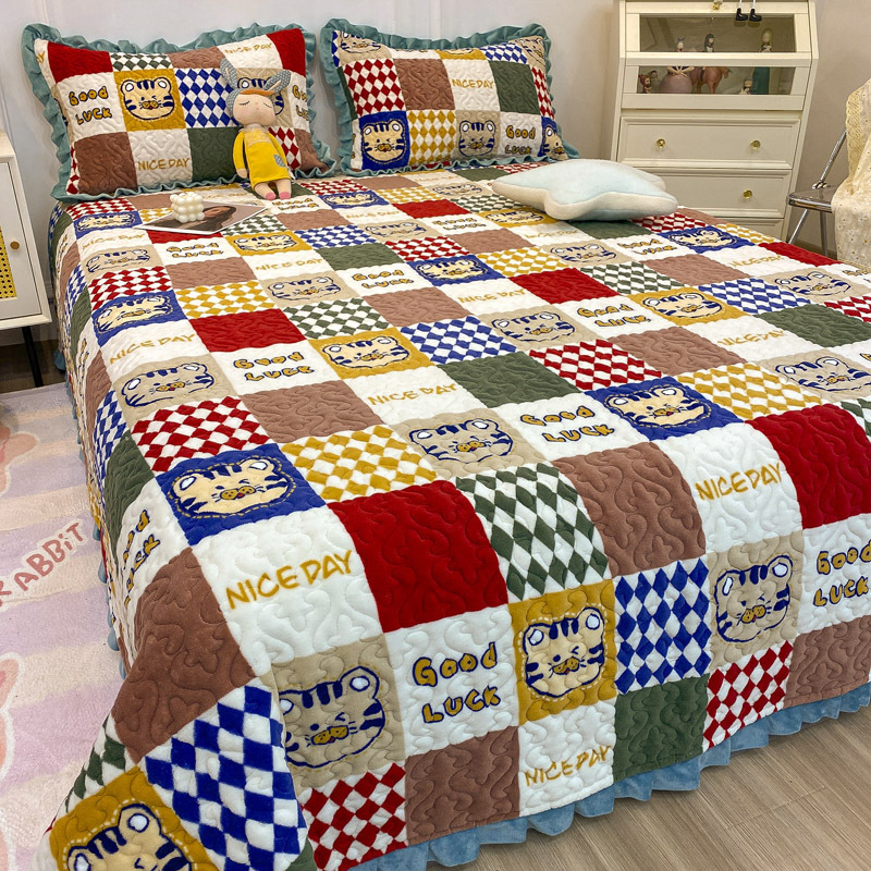 冬用ミルクベルベットベッドカバー単品畳ベッドシーツ厚手フランネル滑り止めベッドシーツ3点セットプラスベルベットカンカバー|undefined