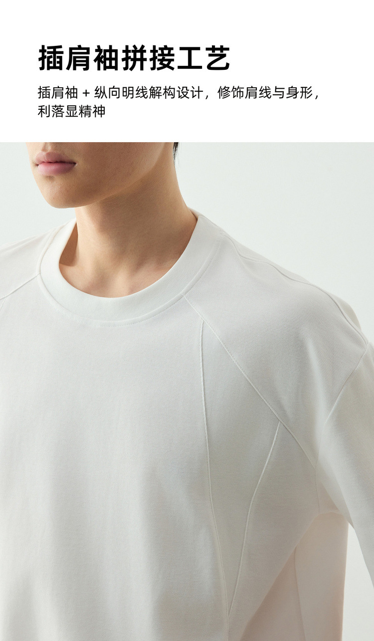 Áo thun nam cổ tròn tay ngắn phong cách công sở, chất liệu cotton thoáng mát, kiểu dáng thể thao — đen chi tiết 5