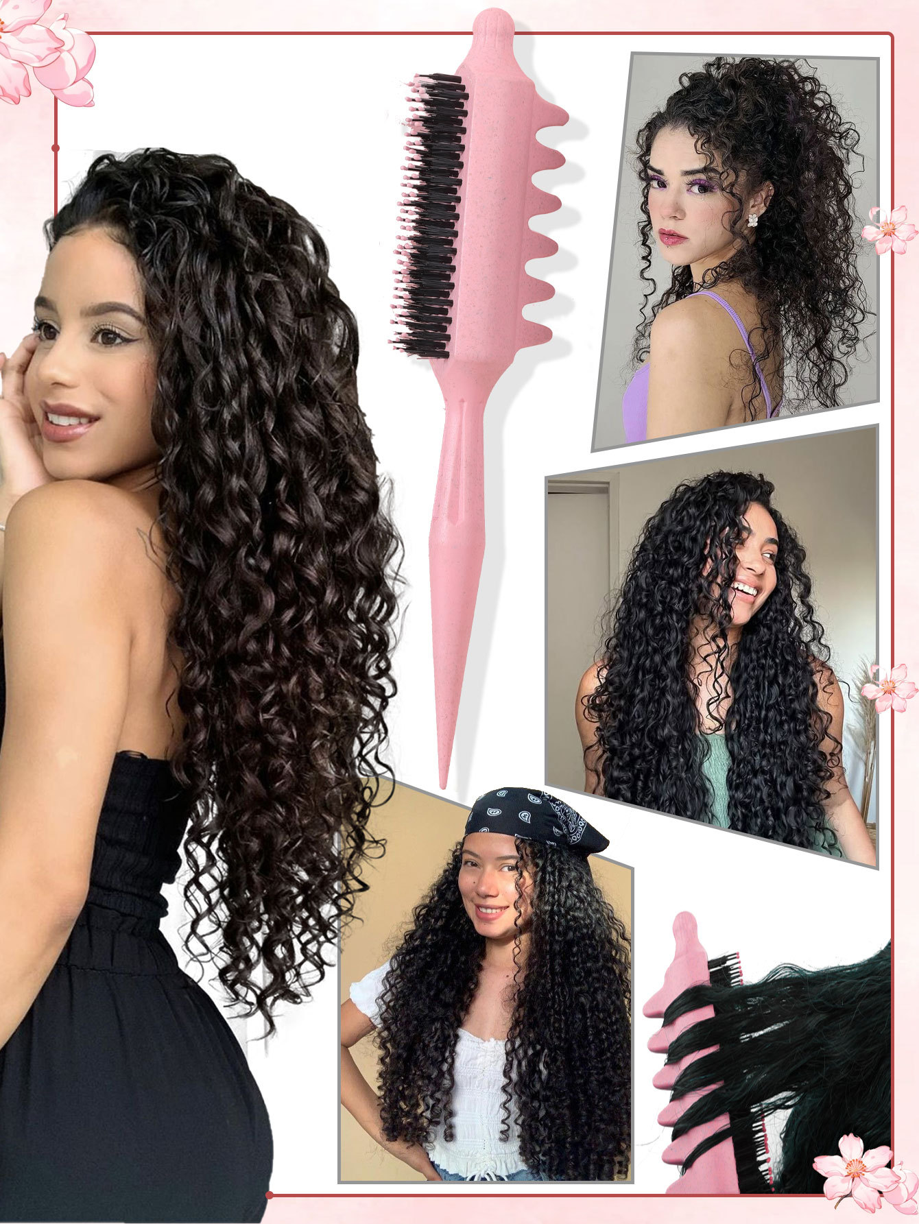 Professional Pointed Tail Hairdressing Comb For Curly Styling_voghion.com