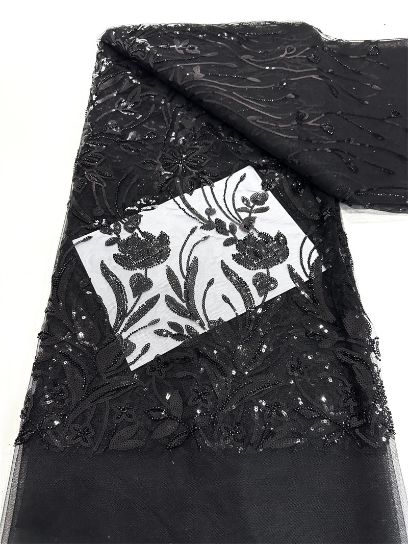 Tela de malla bordada con lentejuelas vestido de novia de moda vestido de moda tela de moda comercio exterior transfronterizo al por mayor