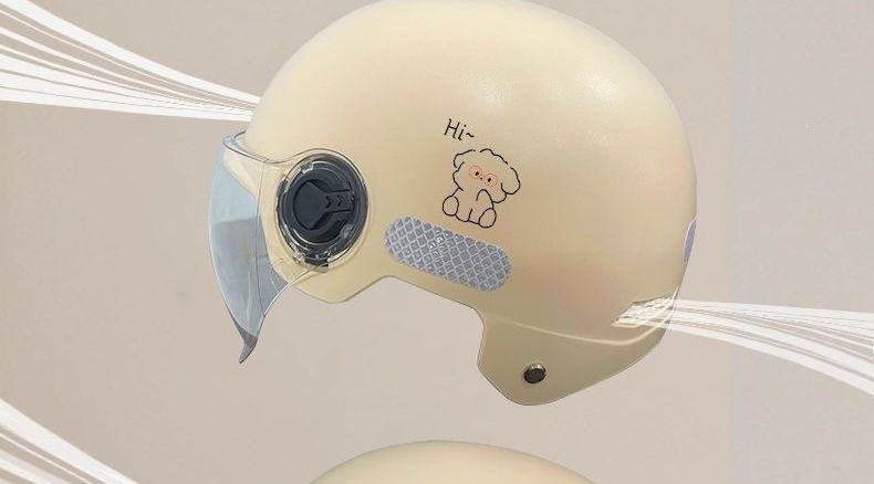 National standard electric vehicle certified helmet for women, suitable for all seasons, motorcycle half helmet, safety helmet for electric scooters, summer sun protection