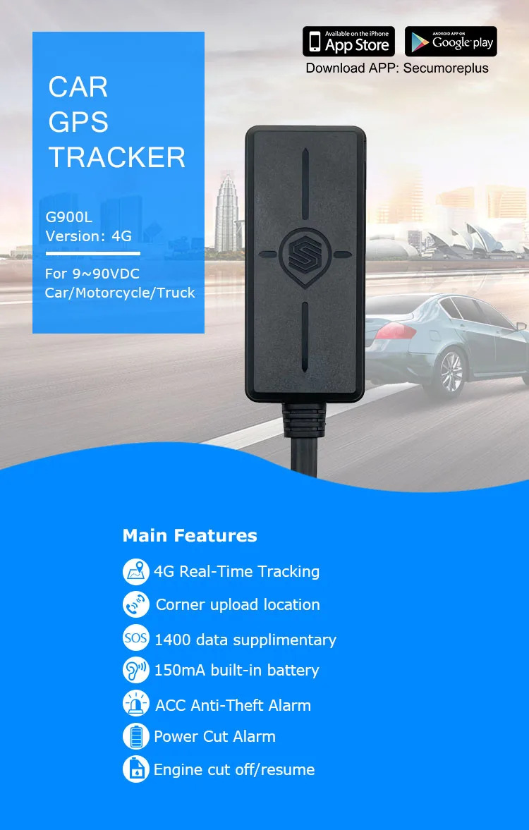 Vehicle-Mounted Gps Tracker 4g All-Network Tracker Motorcycle Beidou Gps Tracker Electric Vehicle Car Positioning