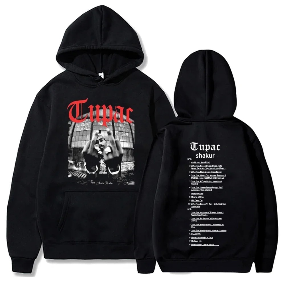 Tupac Hoodies 2pac Sweatshirts Rapper Printed Hoodie Setwear