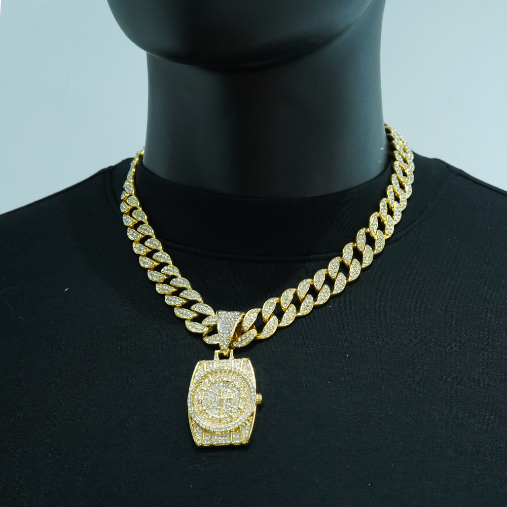 Oro con cadena cubana de 18inch