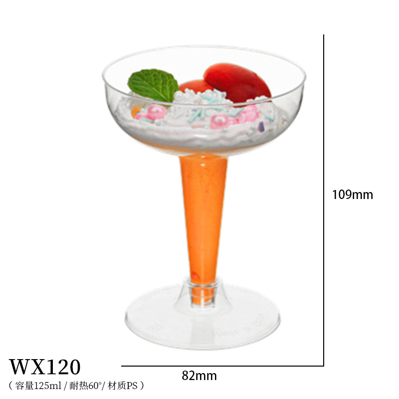 Taza cuadrada puntual Taza redonda Una variedad de tazas de postre Taza de pudín Taza de mousse Plato Cuchara de plástico desechable Amazon