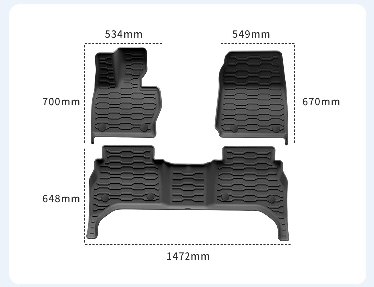 Suitable for 23-25 Models of Land Rover Range Rover Special Car Floor Mats, Fully Environmentally Friendly Floor Mats, Tpe Floor Mats, Trunk Mats