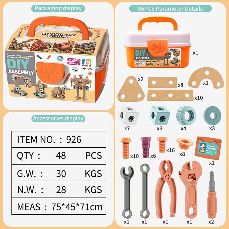 Herramientas de montaje DIY - 86 conjuntos (48 cajas / caja)