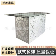 厂家定制不锈钢现代简约餐台 高端设计有创意餐桌