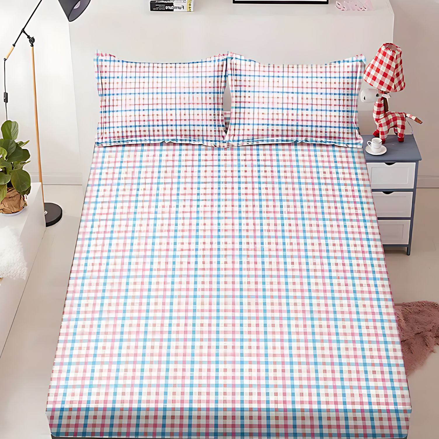 TEMU / JIT transfronterizo textil casero dulce arco iris flash gradiente 3D impresión digital cama kit de ropa de cama