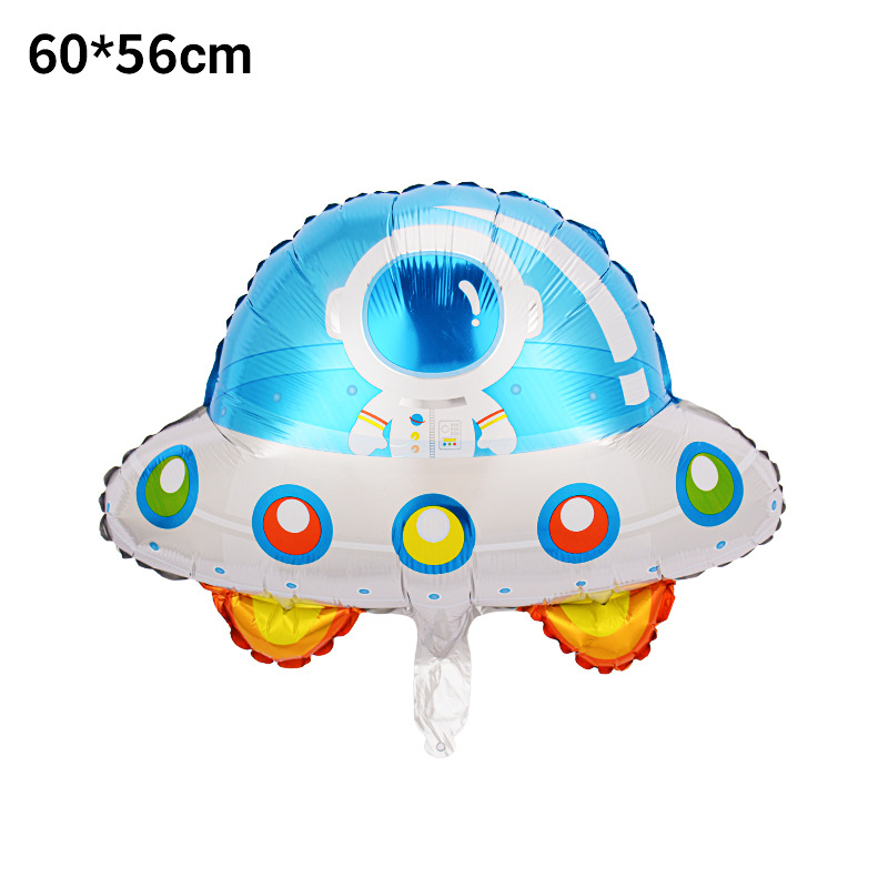 Cosmonauta cohetes globos cosmos tema piloto de globo niño decoración de cumpleaños globo de película de aluminio