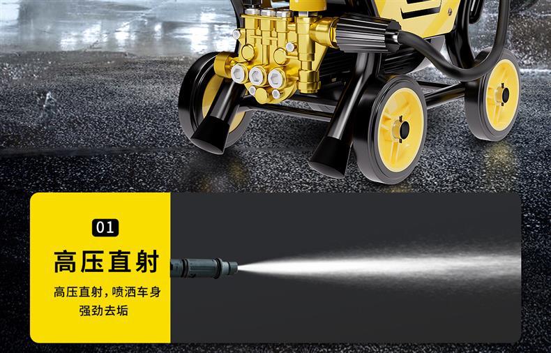 Factory direct car washer 220V portable household high-power high-pressure water pump water property small cleaning machine