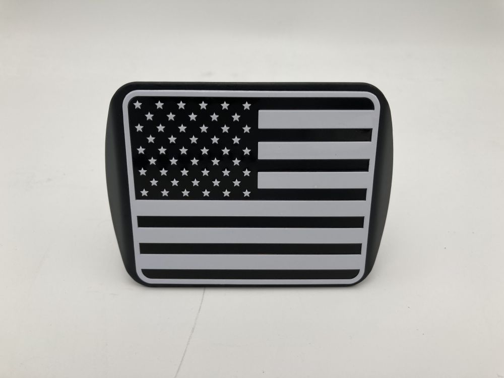 3D raya Blanca Bandera de metal remolque gancho de polvo enchufe del coche cubierta cuadrada boca cubierta protectora cubierta del remolque Americano