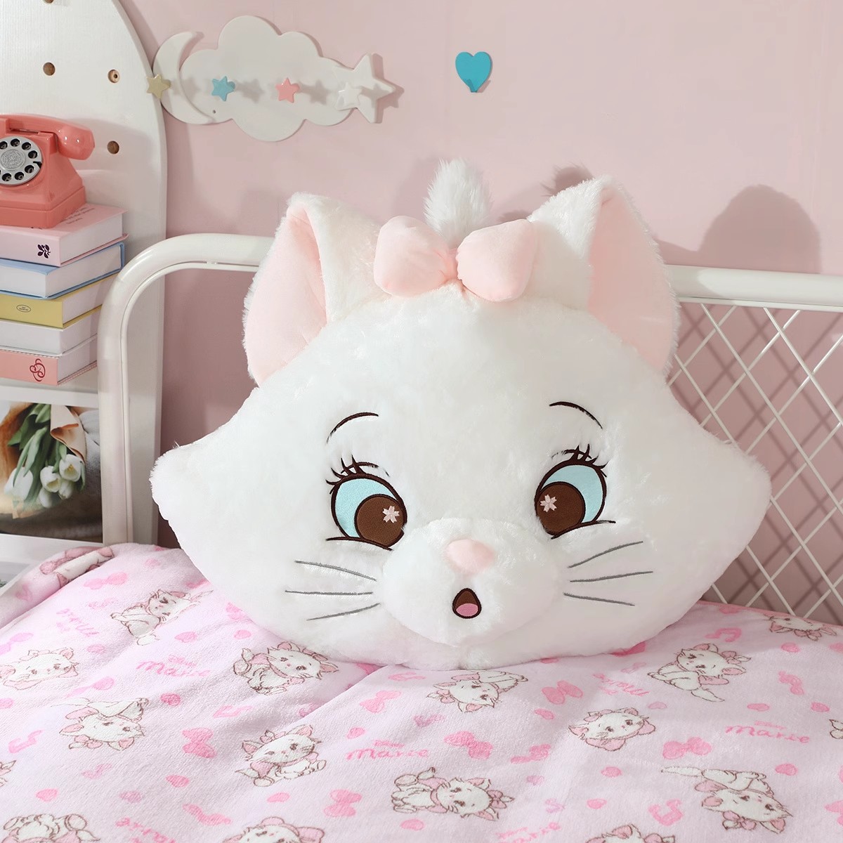 메리 고양이 베개와 담요 2-in-1
