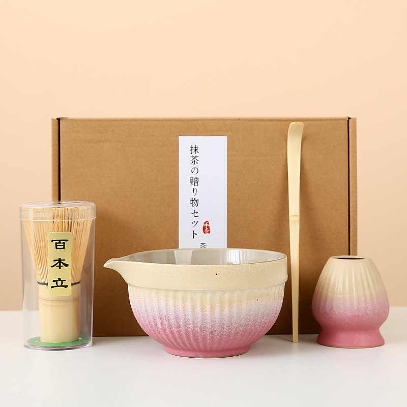 日本製抹茶茶器の国境を越えた特別供給 インスタイル 5点セット 4点セット ギフトボックス 茶筅 百本立 新製品 茶筅スタンド|undefined