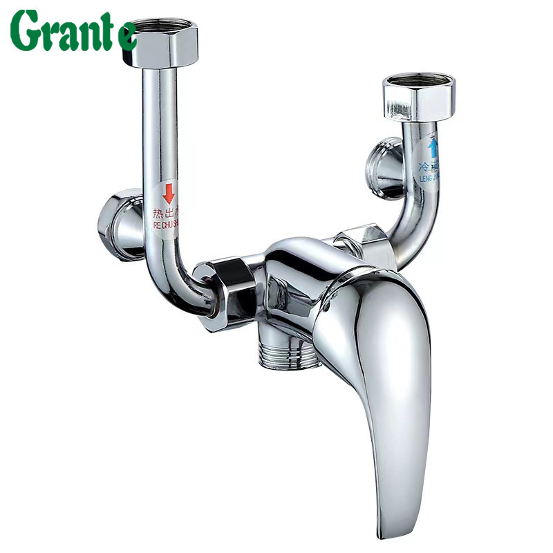 304 Stainless Steel Copper Electric Water Heater U-Shaped Valve Exposed Shower Mixing Valve Electric Hot and Cold Mixing Faucet 304 Stainless Steel Copper Electric Water Heater U-Shaped Valve Exposed Shower Mixing Valve Electric Hot and Cold Mixing Faucet