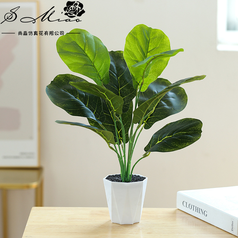 830111 hoja artificial gran bonsai (cuenca de plástico)