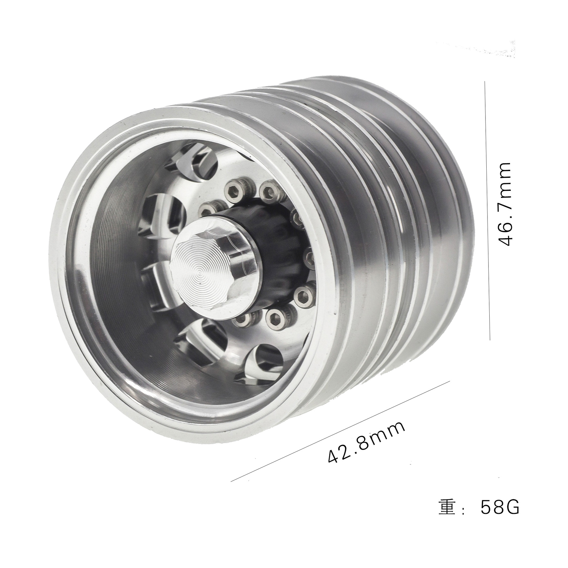Tamiya, car model, hub, scale 1:14