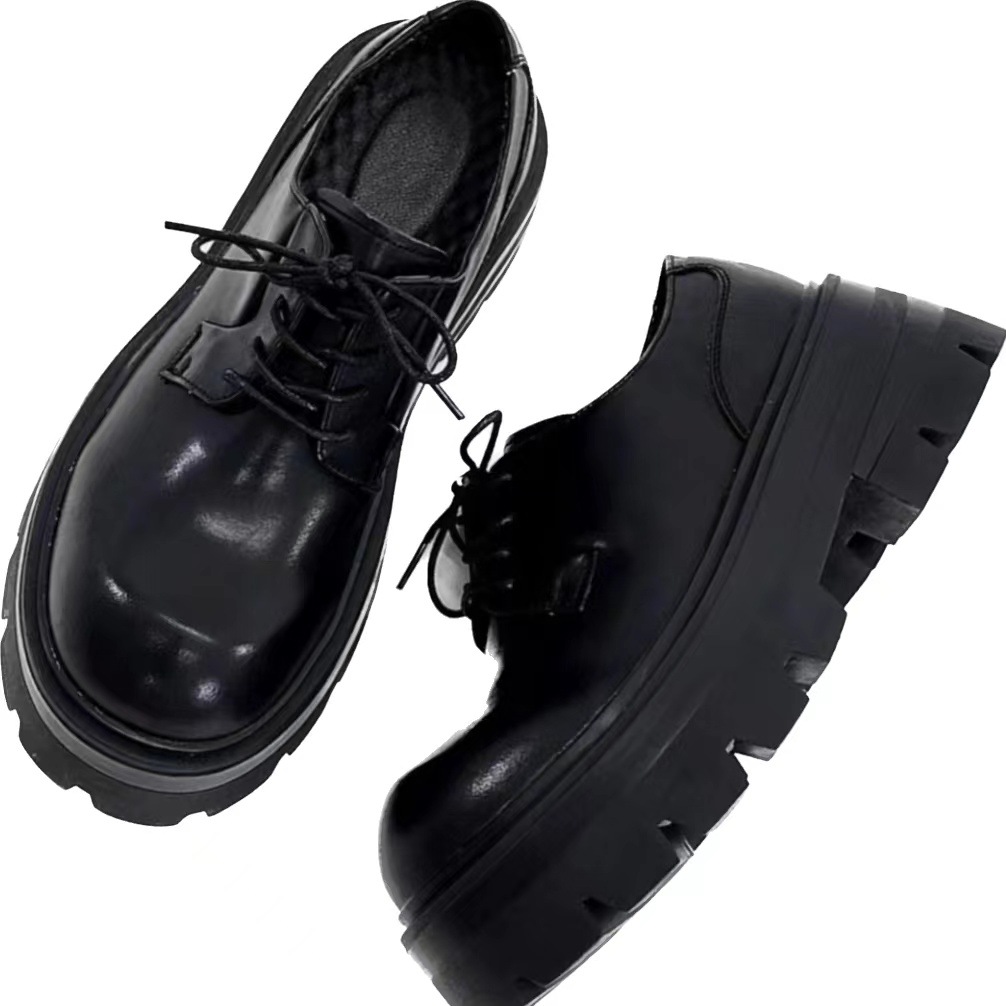 Estilo de celebridad gruesa suela altura aumento Derby zapatos hombres de alta calidad de punta redonda zapatos de cuero de negocios zapatos de desgaste formal
