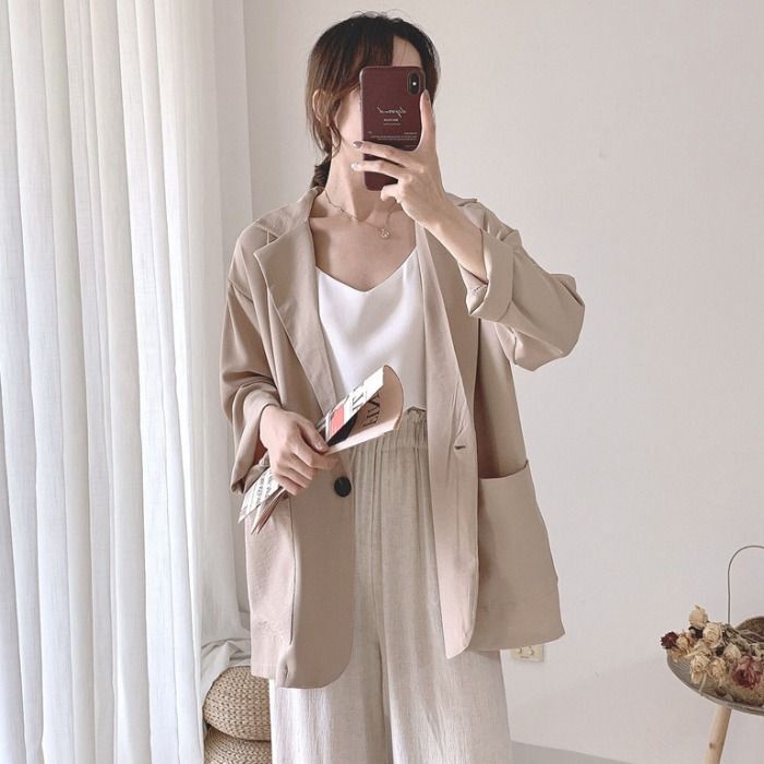 Suit Sun Protection Thin Jacket Women's Trendy Spring and Summer New Korean Style Student Petite Loose Slimming Versatile Suit Sun Protection Thin Jacket Women's Trendy Spring and Summer New Korean Style Student Petite Loose Slimming Versatile