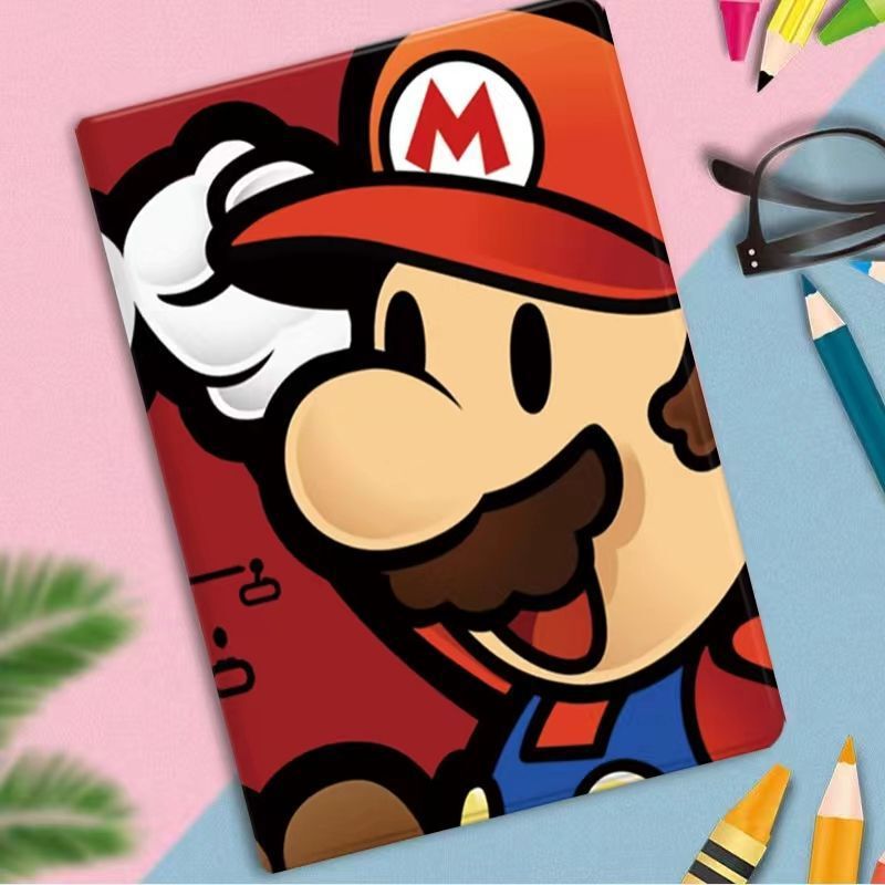Mario Apple iPad Case 10.2inch Cartoon iPad Air11 Tablet Case Protective Soft Shell Pro Anti-Fingerprint