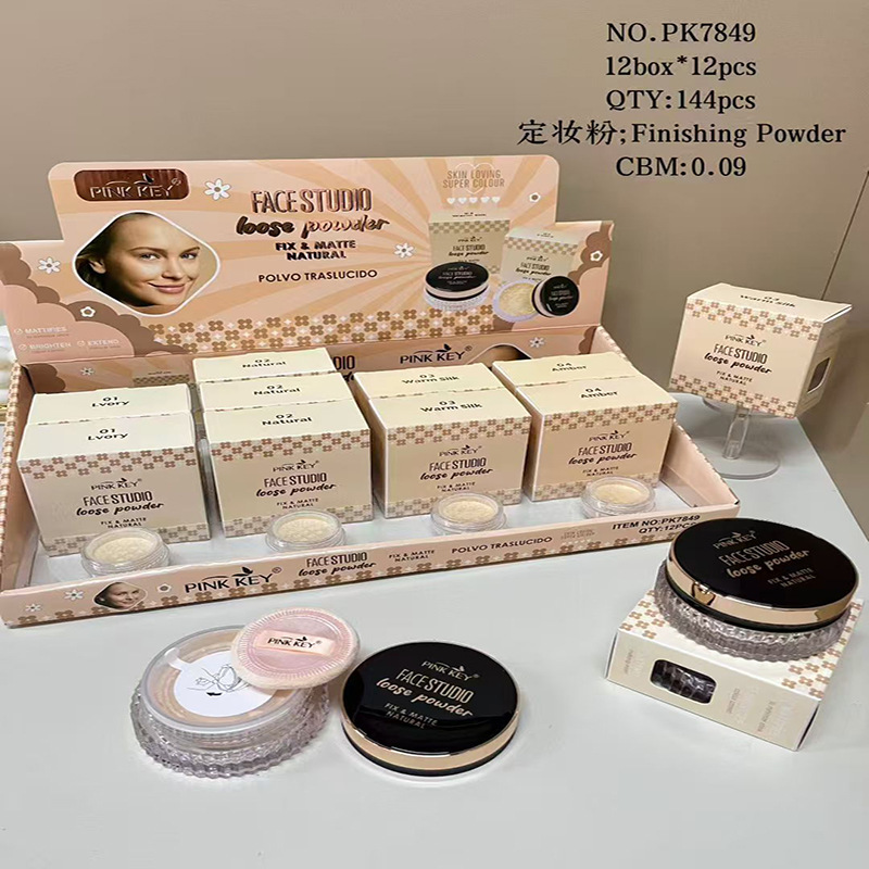 Polvo Suelto Fijador Control de Grasa de Larga Duración para Maquillaje Facial
