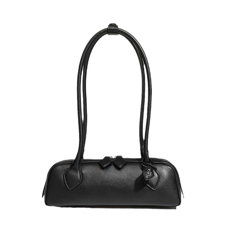 French Niche Baguette Bag Retro Underarm Bag Genuine Leather Women's Handbag Casual Commuter Versatile Shoulder Bag - Thumbnail 5
