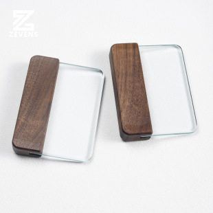 Walnut glass scraper 8mm tempered glass handmade DIY leather handmade tool scraper