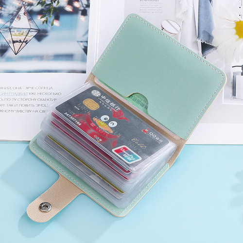 New cartoon anti-degaussing card holder for women, driver's license card holder for men, large capacity, multiple card slots, compact and personalized bank card holder