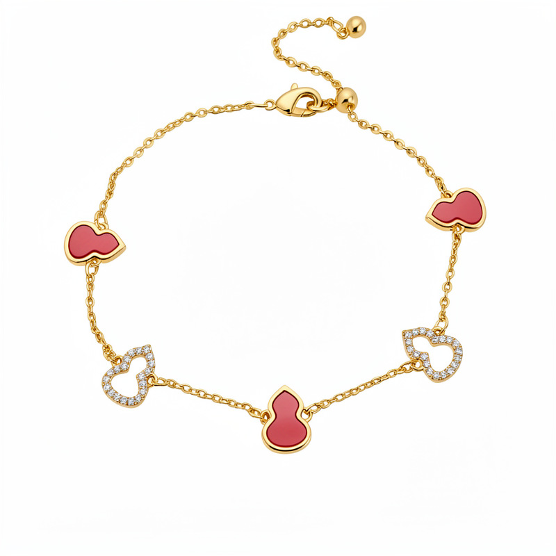 18 quilates de oro verdadero electron-combustible marita fritalia calabaza pulsera ligera pulsera de lujo nicho temperamento exquisito joyas de pulsera