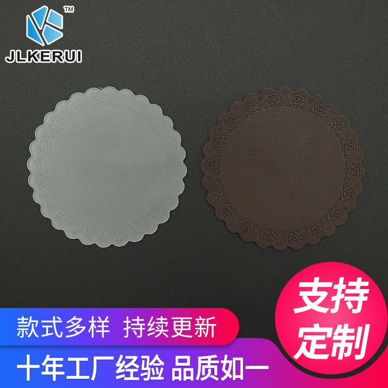 Creativo de silicona montaña Rosa encaje taza de té estera de aislamiento de PVC estera protectora para cocina comedor sala de estar comedor Mesa