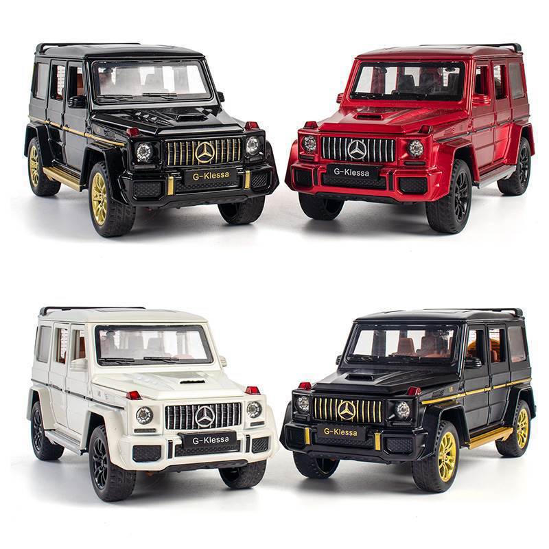 Aleación de coche 1:32AMG Big Ben G63 modelo de vehículo todoterreno Tire hacia atrás sonido y luz niño modelo de coche de juguete adornos