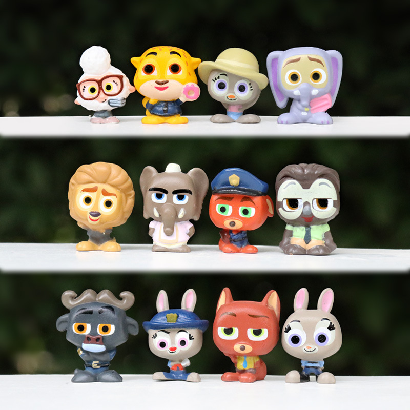 Cross-Border New Product Crazy Little Animal Series Dolls Lion Elephant Bunny Model Toys Cartoon Ornaments