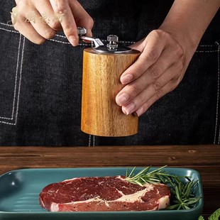 Hand Pepper Grinder Kitchen Manual Solid Wood Pepper Black Pepper Grinder Household Sea Salt Pepper Grinding Bottle