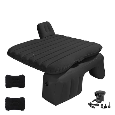 bed is suitable for children and babies, and can be Vehicle-mounted inflatable bed - default-item-two-black-flocked-long-stools-a-car-mounted-pump