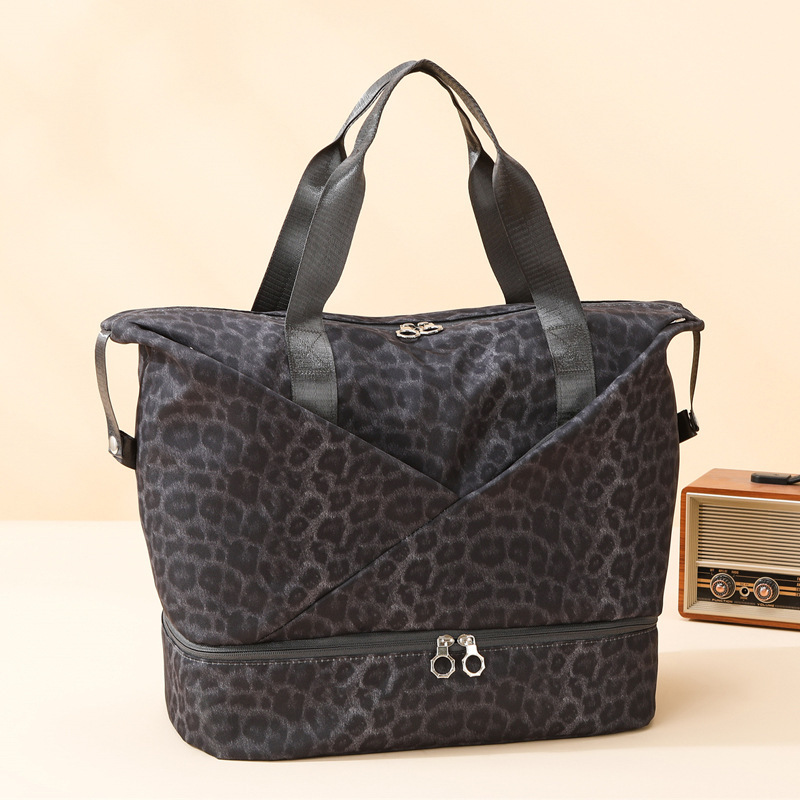 New Leopard Print Lightweight Luggage Bag for Women, Large Capacity Handbag, Travel Bag, Gym Bag, Travel Bag