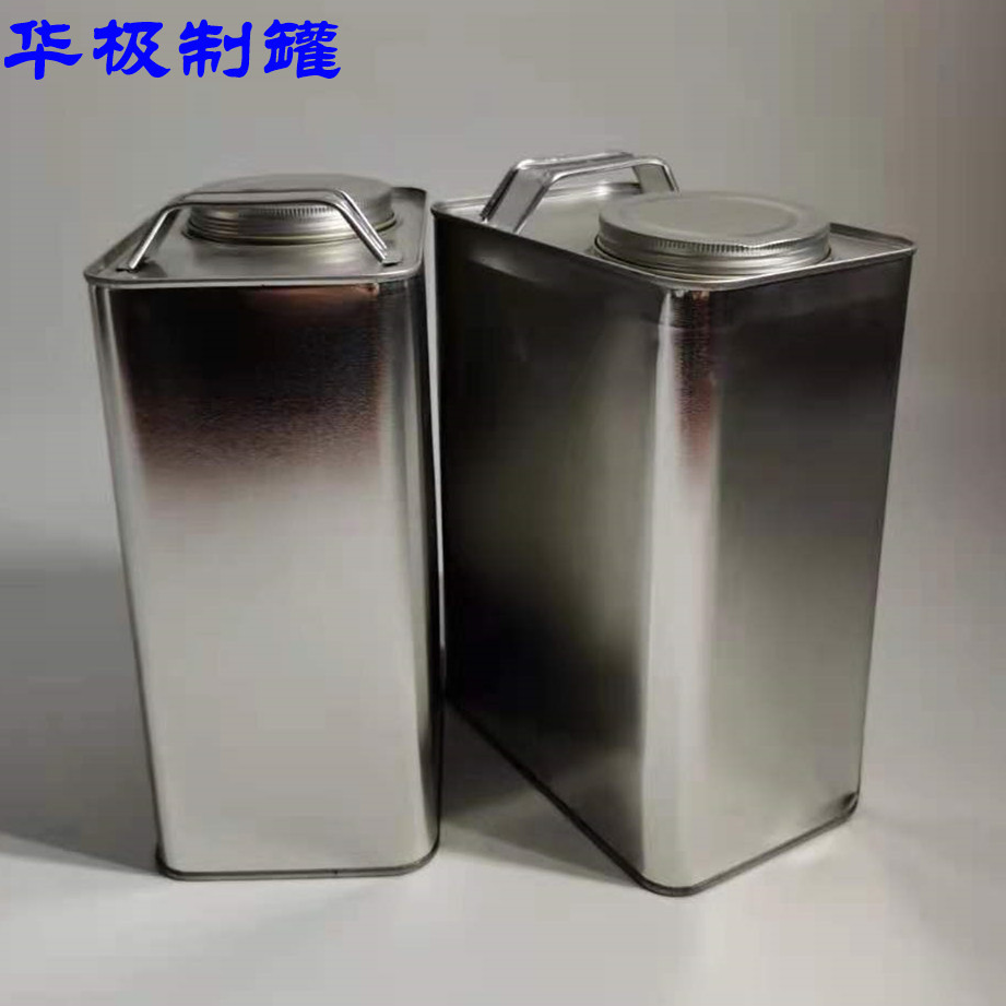 厂家现货 4L马口铁方罐 配金属提手 大金属螺丝盖子