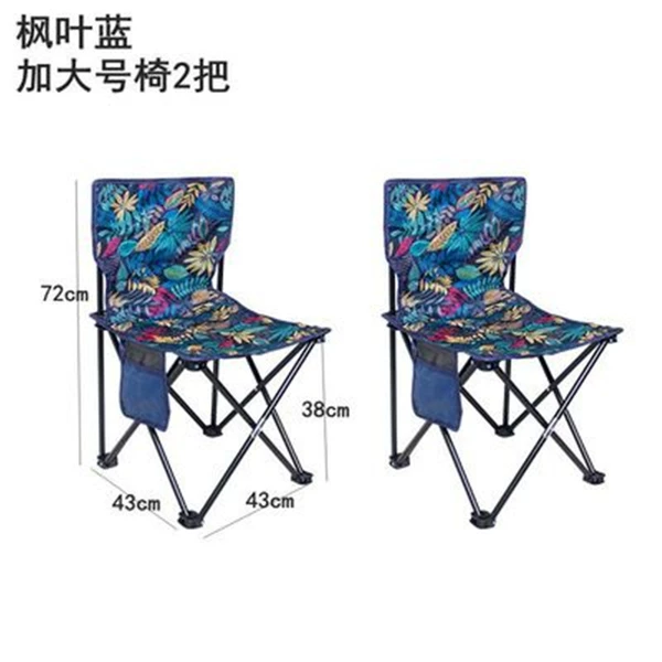 Maple leaf blue + 2 larger chairs