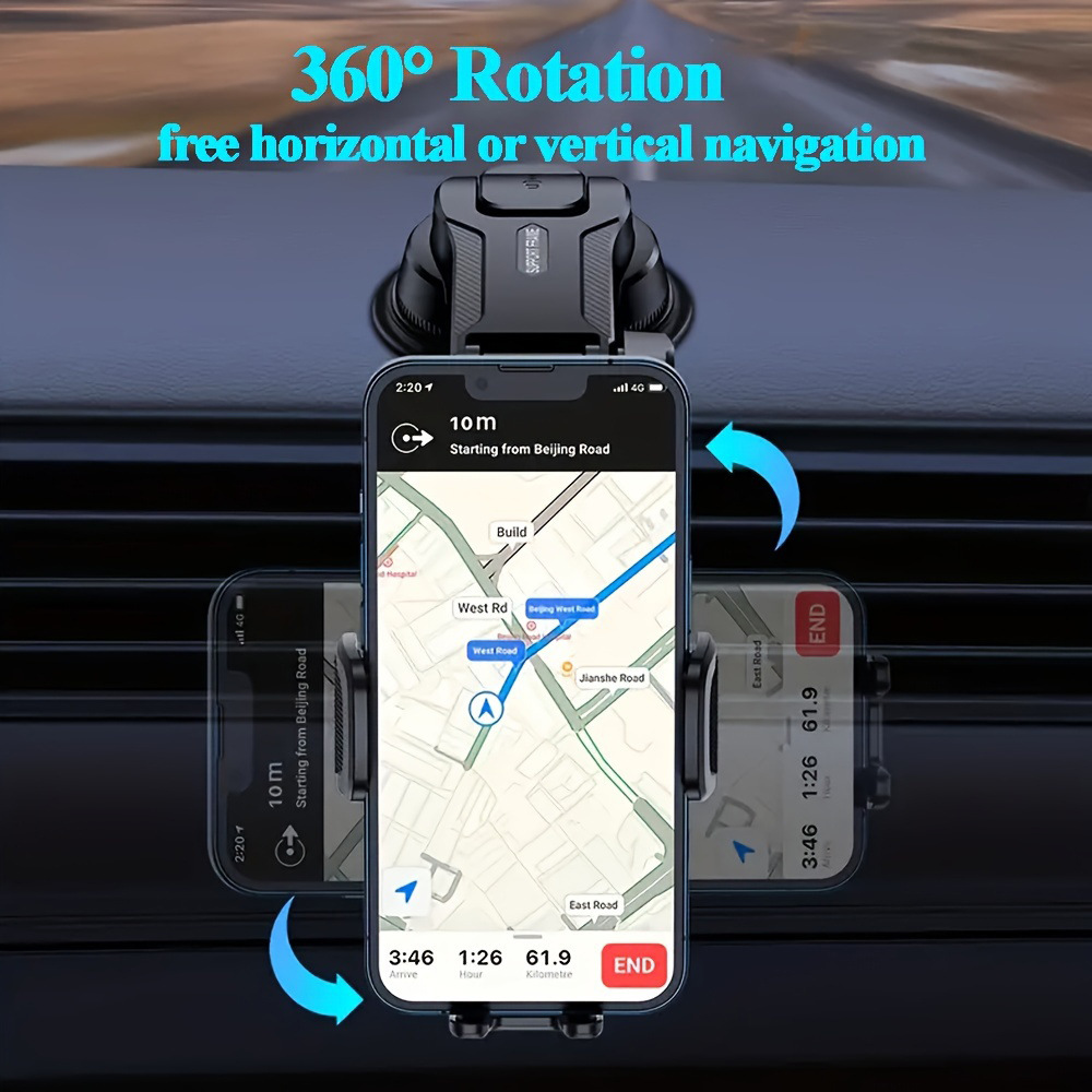 Soporte de Celular para Auto Multifuncional con Ventosa para Tablero de Instrumentos