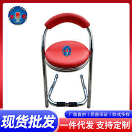游戏机红色圆弧背椅 游乐场游戏厅椅不锈钢凳子座垫简约游戏机凳