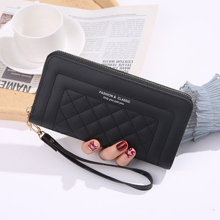 Bag Women's Wallet Women's Long 2024 New Style Simple and Fashionable Single Zipper Large Capacity Multi-Functional Clutch Wallet