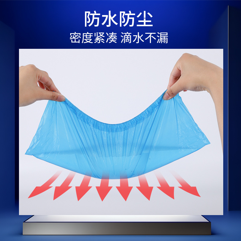 Cubierta de zapato de corte de punto, cubierta de zapato portátil para exteriores engrosada para el hogar de interior desechable, cubierta de pie impermeable resistente al desgaste para estudiantes adultos