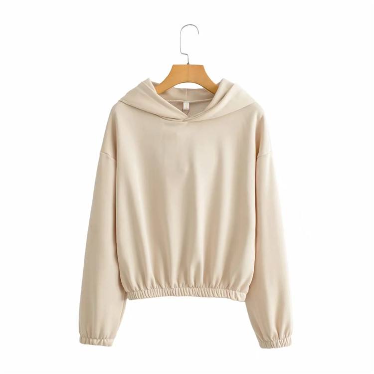 spring and autumn new loose thin solid color sweatshirt NSLD29200